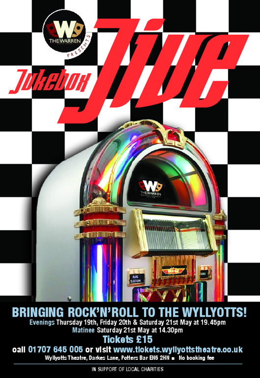 Poster for Jukebox Jive, our 2022 summer show.